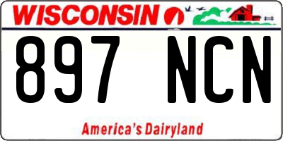 WI license plate 897NCN