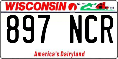 WI license plate 897NCR