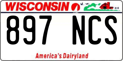 WI license plate 897NCS
