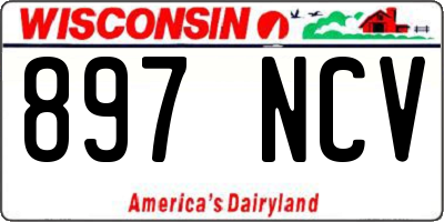 WI license plate 897NCV