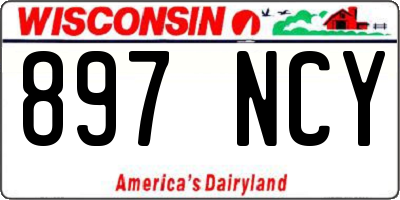 WI license plate 897NCY