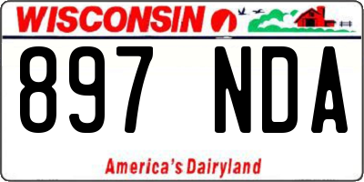 WI license plate 897NDA