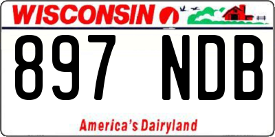 WI license plate 897NDB