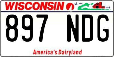WI license plate 897NDG