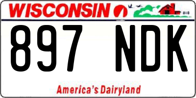WI license plate 897NDK