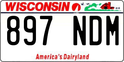WI license plate 897NDM