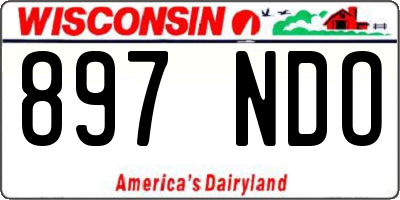 WI license plate 897NDO