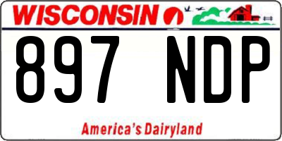 WI license plate 897NDP