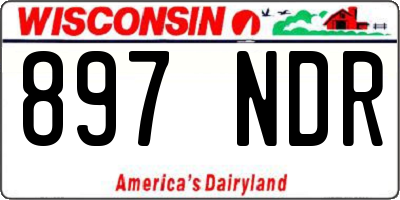 WI license plate 897NDR
