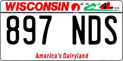 WI license plate 897NDS