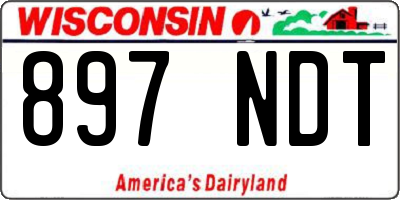 WI license plate 897NDT