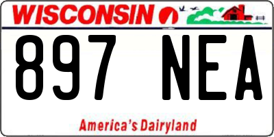 WI license plate 897NEA