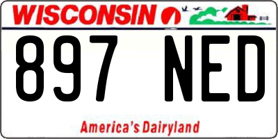 WI license plate 897NED