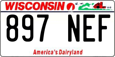 WI license plate 897NEF