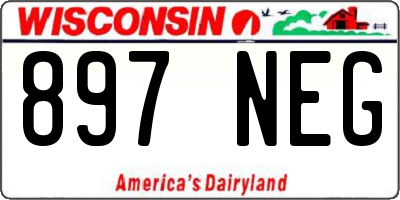 WI license plate 897NEG