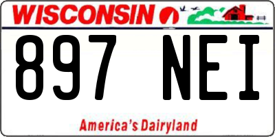 WI license plate 897NEI