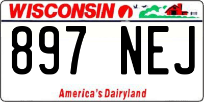 WI license plate 897NEJ