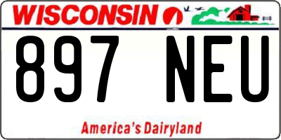 WI license plate 897NEU