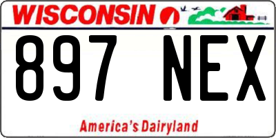 WI license plate 897NEX