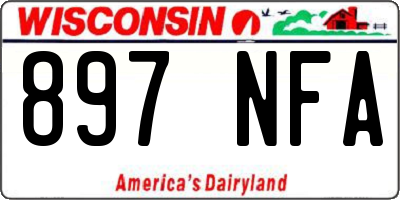 WI license plate 897NFA