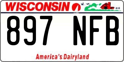 WI license plate 897NFB