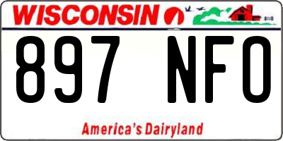 WI license plate 897NFO
