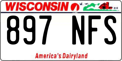 WI license plate 897NFS