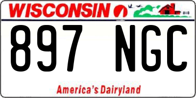 WI license plate 897NGC