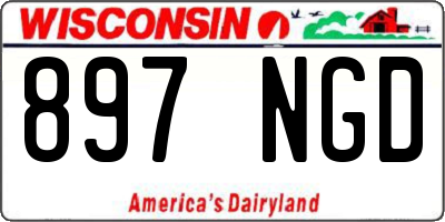 WI license plate 897NGD