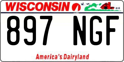 WI license plate 897NGF