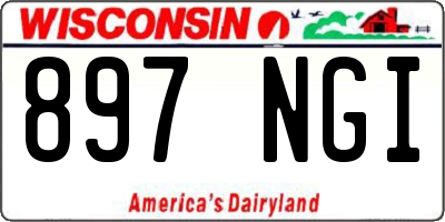 WI license plate 897NGI