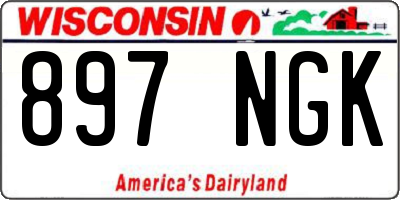 WI license plate 897NGK