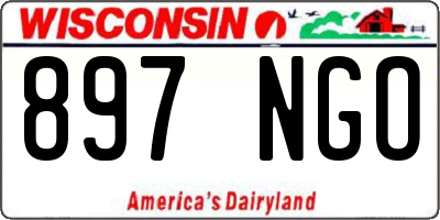WI license plate 897NGO