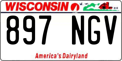 WI license plate 897NGV