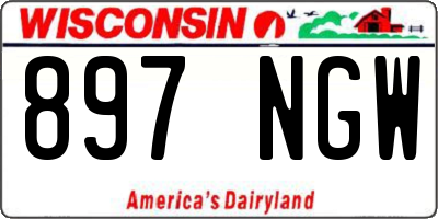 WI license plate 897NGW
