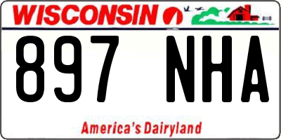 WI license plate 897NHA