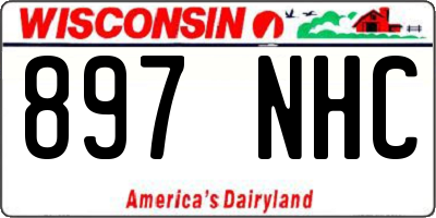 WI license plate 897NHC