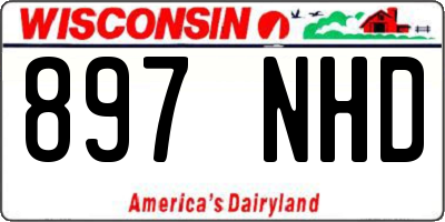 WI license plate 897NHD