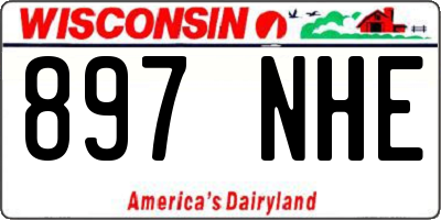 WI license plate 897NHE