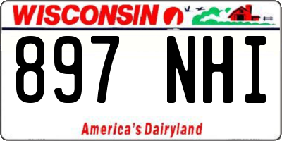 WI license plate 897NHI