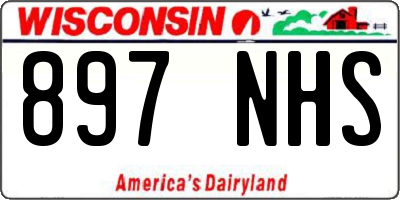 WI license plate 897NHS