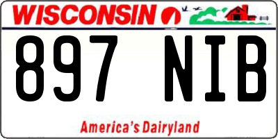 WI license plate 897NIB