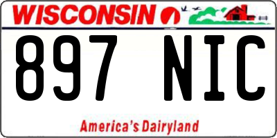 WI license plate 897NIC