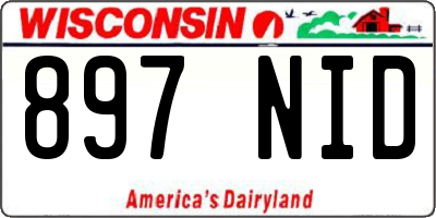 WI license plate 897NID
