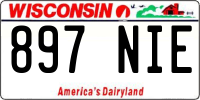 WI license plate 897NIE