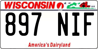 WI license plate 897NIF
