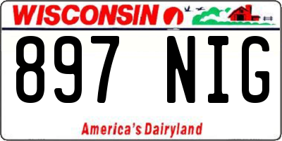 WI license plate 897NIG
