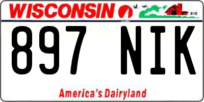 WI license plate 897NIK