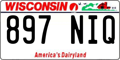 WI license plate 897NIQ