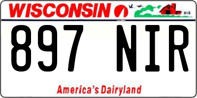 WI license plate 897NIR